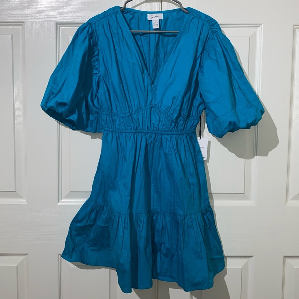 Blue Jopna Puffy Sleeved Dress